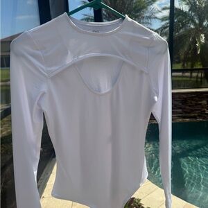 SWS White Long-Sleeve Cutout Bodysuit